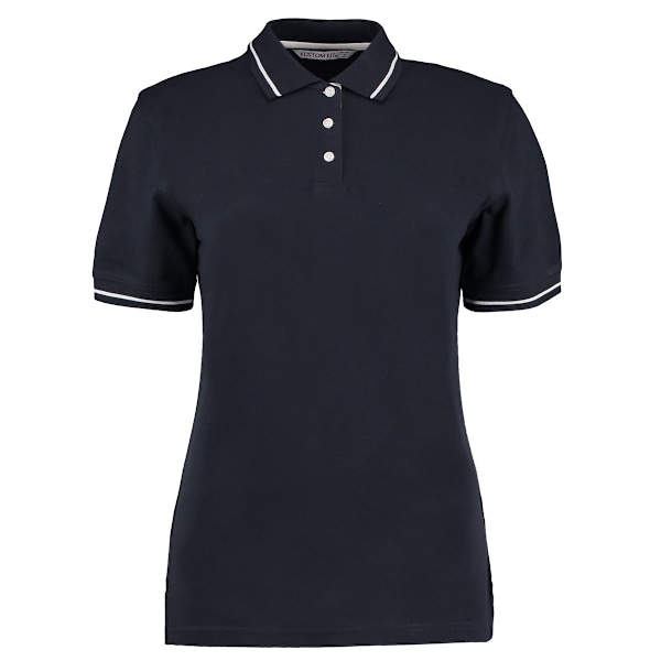 Kustom Kit Dam/Dam St Mellion Bomullspiké Tipped Polo Sh Navy/White 12 UK