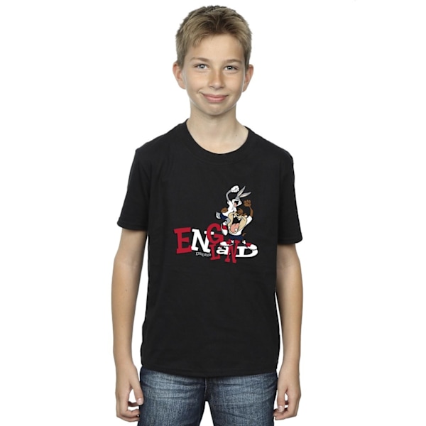 Looney Tunes Boys Bugs & Taz England T-shirt 12-13 år Svart Black 12-13 Years