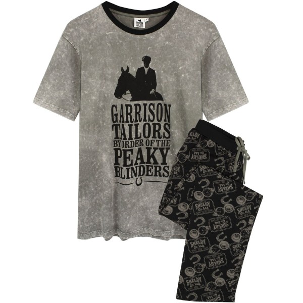 Peaky Blinders Herr Familj Tommy Shelby Pyjamas Set M Grå/Svart Grey/Black M