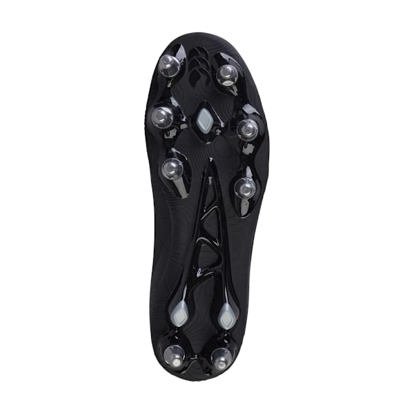 Canterbury Stampede Team 2025 Soft Ground Rugby Boots för Herrar, Storlek 8.5 Black/Silver 8.5 UK