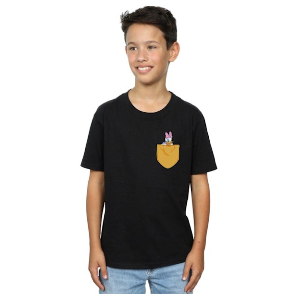 Disney Boys Daisy Duck Faux Pocket T-Shirt 9-11 år Svart Black 9-11 Years