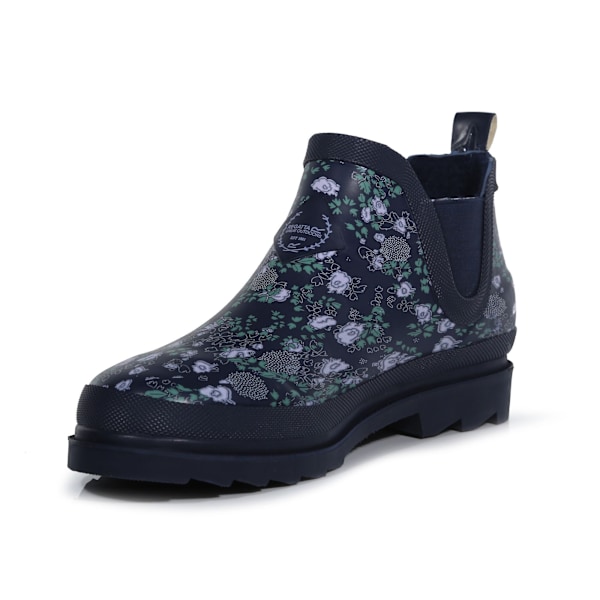 Regatta Dam/Dam Harper Floral Wellington Boots 8 UK Marinblå Navy 8 UK