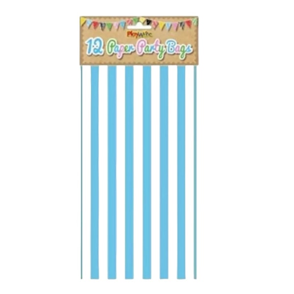 Playwrite Stripe Papperspresentpåse (12-pack) One Size Blå Blue One Size