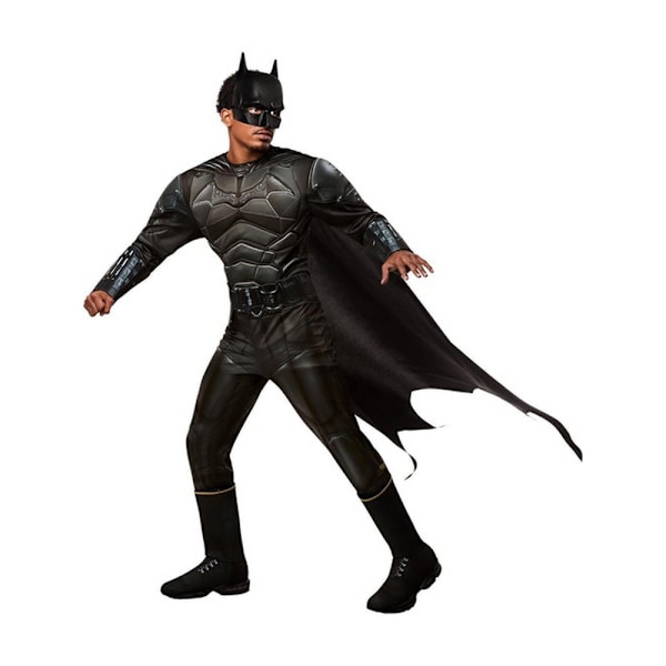 Batman Deluxe-kostym för män, standard, svart Black Standard