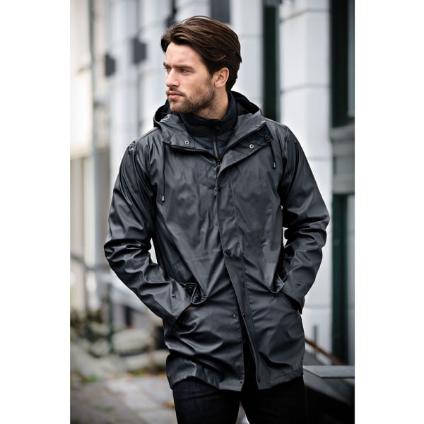Nimbus Mens Huntington Hooded Waterproof Fashion Raincoat S Cha Charcoal S
