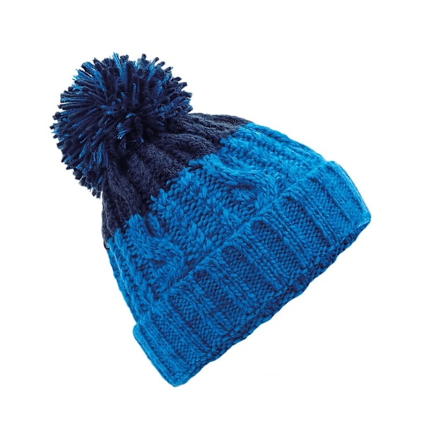 Beechfield Apres Beanie One Size Azure Blå/Oxford Marinblå Azure Blue/Oxford Navy One Size
