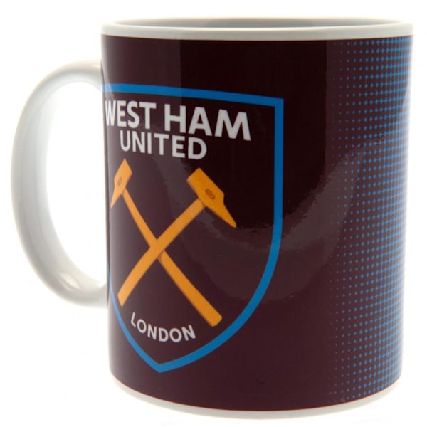 West Ham United FC Stor Crest Mugg En Storlek Claret Claret One Size