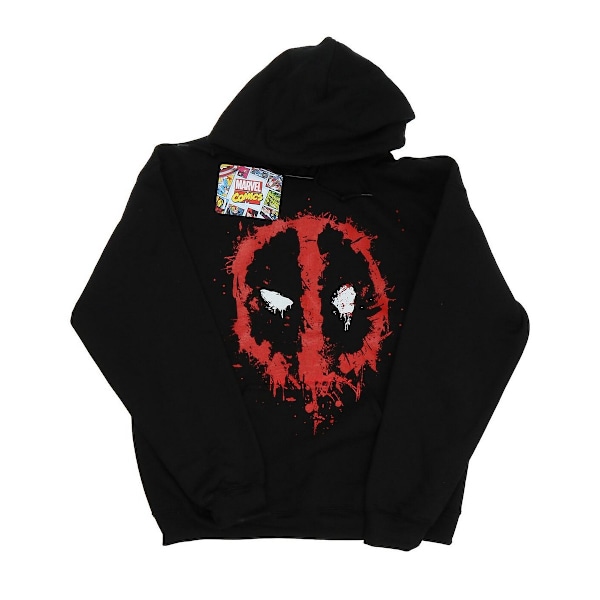 Deadpool Herr Splat Face Bomulls Hoodie XL Svart Black XL