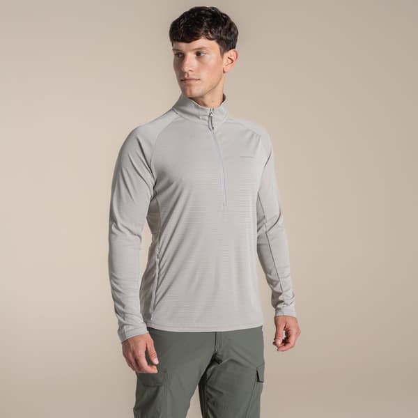 Craghoppers Herr Nosilife Half Zip Pullover S Pergament Parchment S