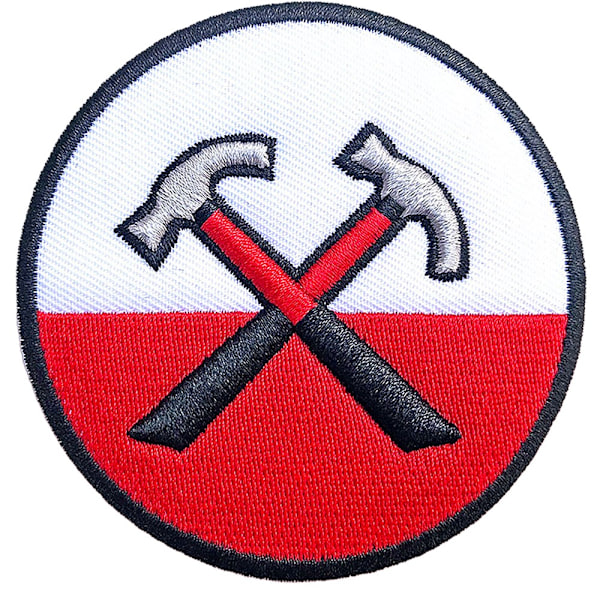 Pink Floyd The Wall Hammers 3D Cirkel Strykjärn På Patch En Storlek Wh White/Red One Size