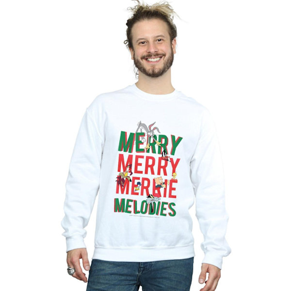 Looney Tunes Herr Merry Merrie Melodies Sweatshirt XXL Vit White XXL