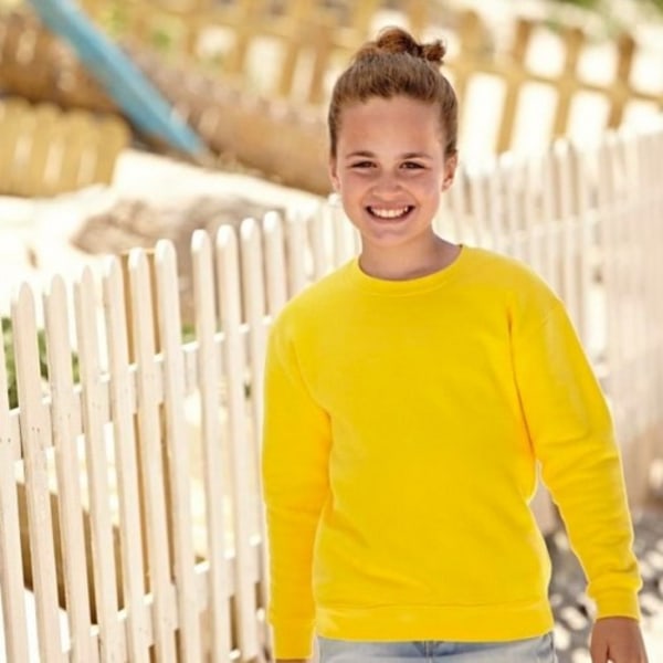 Fruit Of The Loom Kids Unisex Classic 80/20 Set-In Sweatshirt 5 Sunflower 5-6