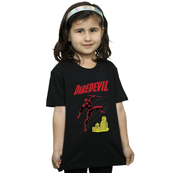 Marvel Girls Daredevil Rooftop Bomull T-shirt 12-13 år Svart Black 12-13 Years