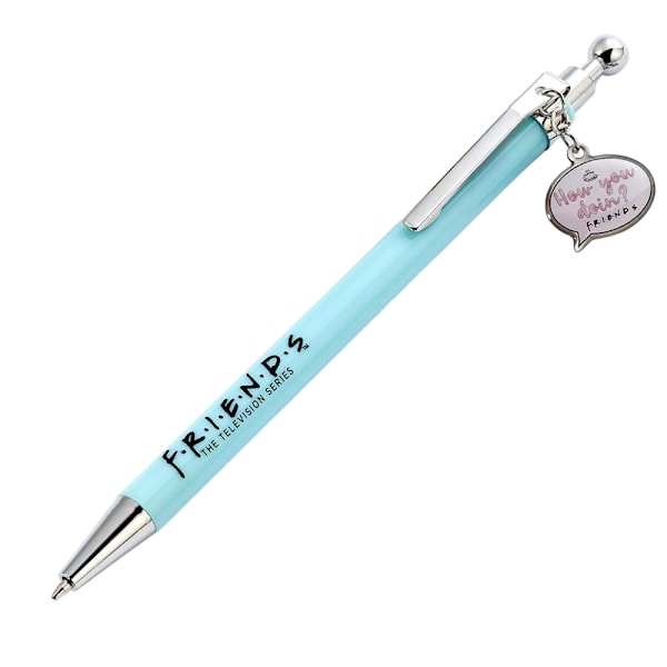 Friends How You Doin? Rollerball Pen One Size Pale Blue/Silver Pale Blue/Silver One Size