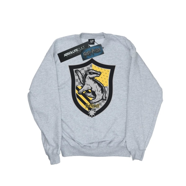 Harry Potter Boys Hufflepuff Crest Flat Sweatshirt 9-11 år S Sports Grey 9-11 Years