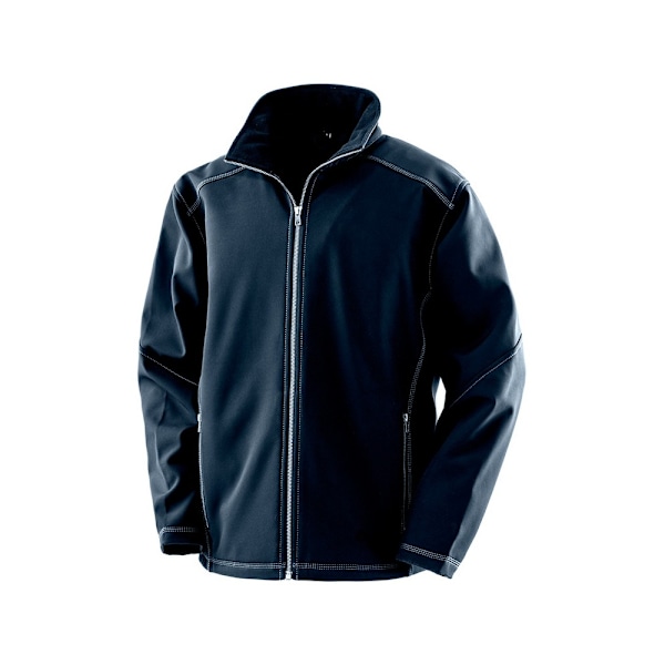 Result Work-Guard Herr Treble Stitch Soft Shell Jacka 4XL Marinblå Navy 4XL