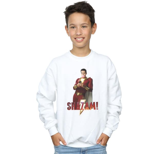 DC Comics Pojkar Shazam Bubble Gum Tröja 7-8 År Vit White 7-8 Years