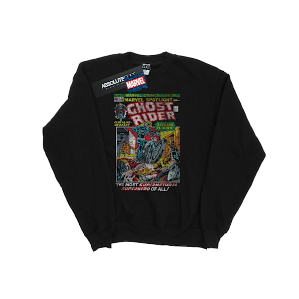 Marvel Ghost Rider Distressed Spotlight Sweatshirt S Svart Black S