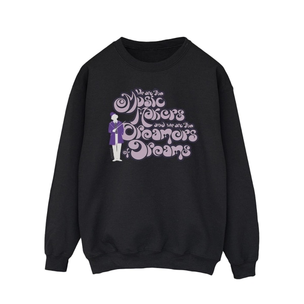 Willy Wonka Mens Dreamers Text Sweatshirt 5XL Svart Black 5XL