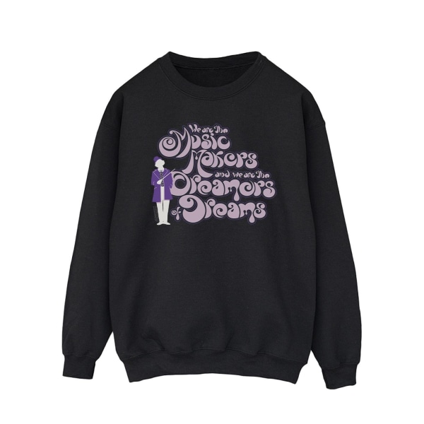 Willy Wonka Mens Dreamers Text Sweatshirt M Svart Black M