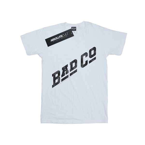 Bad Company Girls Distressed Logo Bomull T-shirt 9-11 år Vit White 9-11 Years