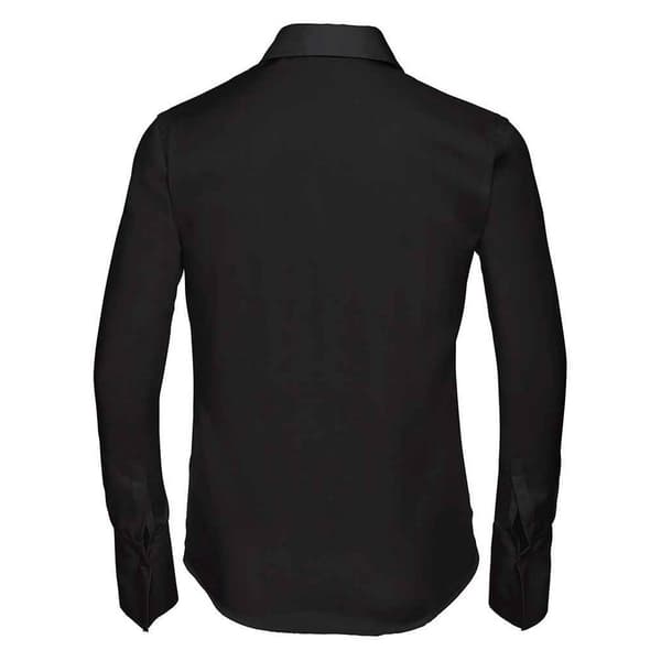 Russell Collection Dam/Damer Ultimate Non-Iron Långärmad Black 12 UK