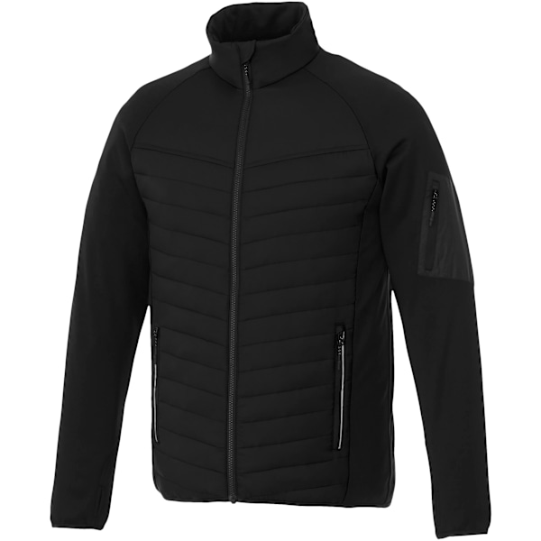 Elevate Mens Banff Hybrid Insulated Jacket L Solid Black Solid Black L