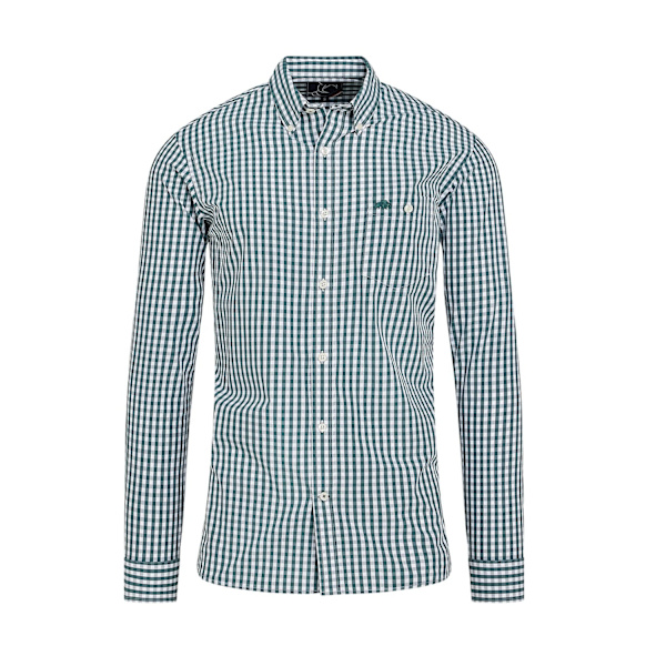 Raging Bull Herr Gingham Klassisk Långärmad Skjorta 6XL Skog Forest 6XL