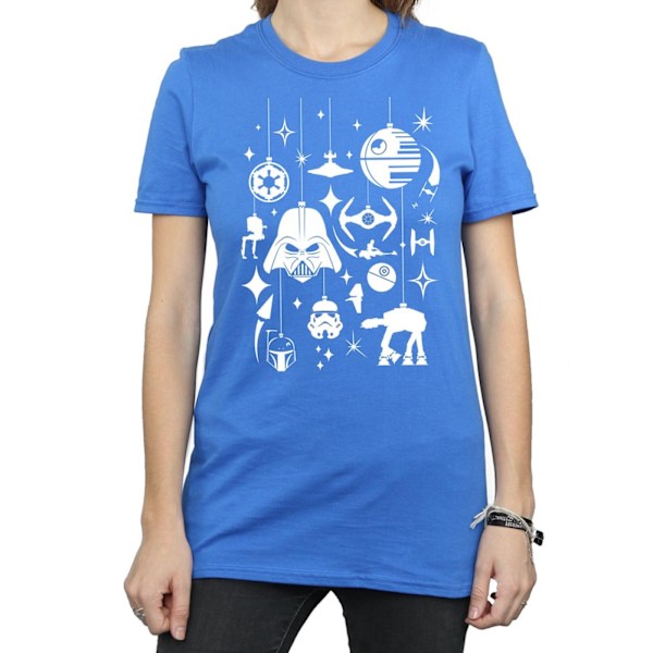 Star Wars Dam/Damer Juldekorationer Bomull Boyfriend Royal Blue XL