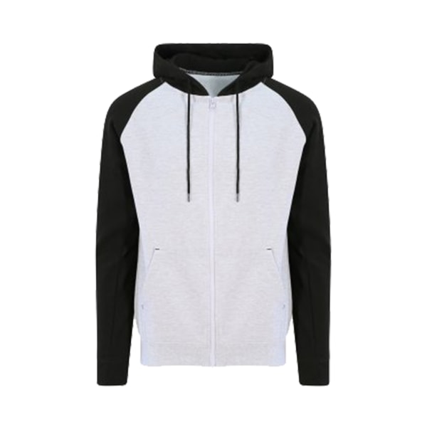 AWDis Just Hoods Herr Baseball Zoodie M Heather Grey/Jet Black Heather Grey/Jet Black M