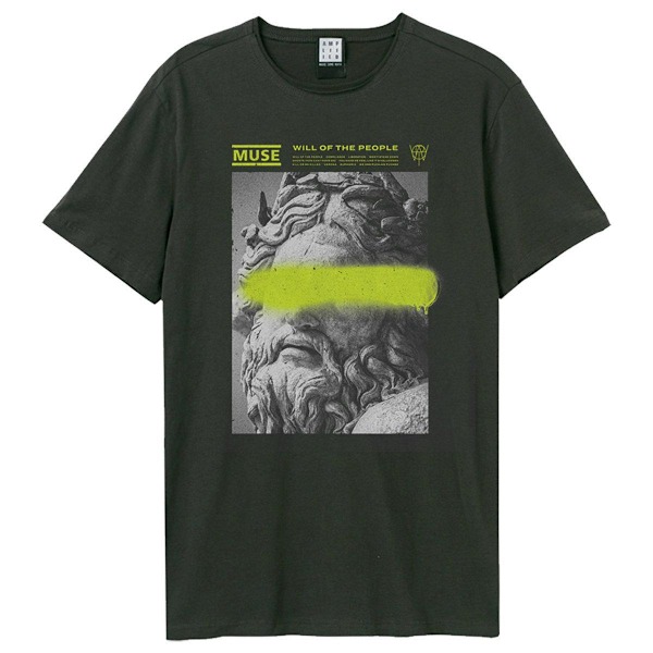 Amplified Unisex Adult Graffiti Muse T-Shirt L Charcoal Charcoal L