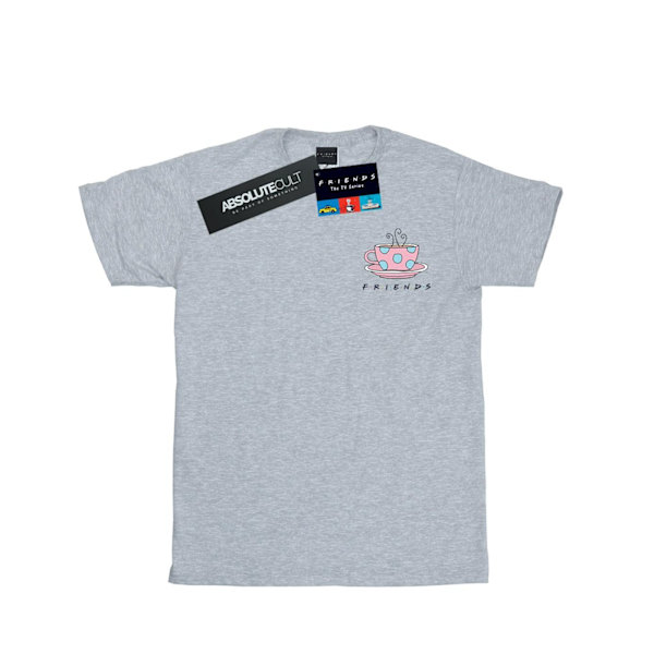 Friends Dam/Damer Kaffe Kopp Bröst Tryck Bomull Pojkvän Sports Grey M