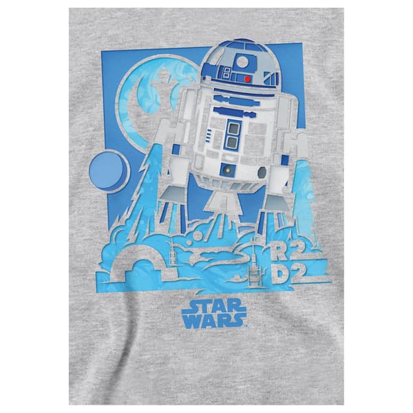 Star Wars Barn/Kids Papercut R2-D2 Heather Pullover Hoodie Athletic 5-6 Years