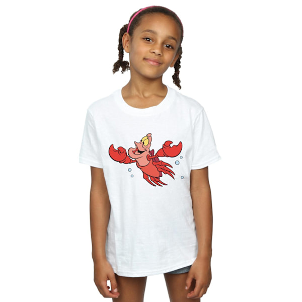 Disney Girls The Little Mermaid Sebastian Bubbles Bomull T-shirt White 12-13 Years