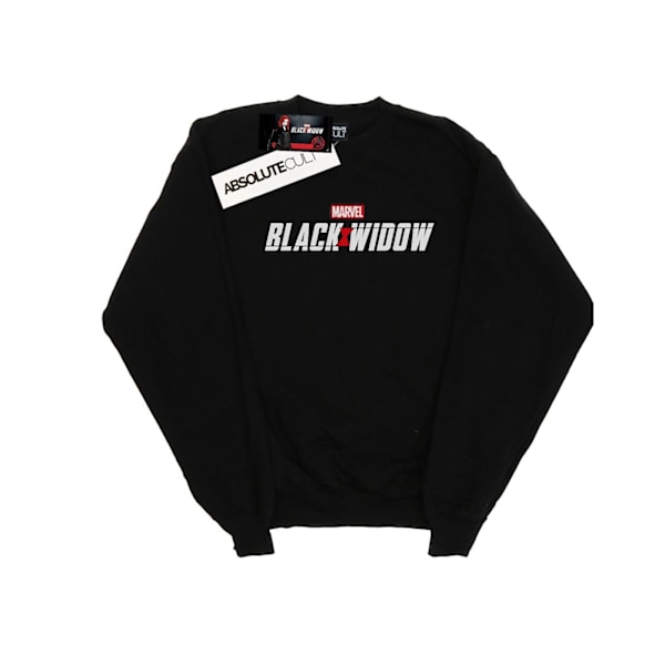 Marvel Girls Black Widow Filmlogotyp Sweatshirt 5-6 år Svart Black 5-6 Years