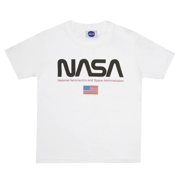 NASA Boys Flag T-Shirt L Vit White L