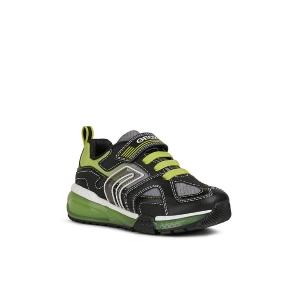 Geox Boys Bayonyc Läderfodrade Sneakers 1,5 UK Svart/Lime Gree Black/Lime  Green 1.5 UK 2233 | Black/Lime Green | 1.5 UK | Fyndiq