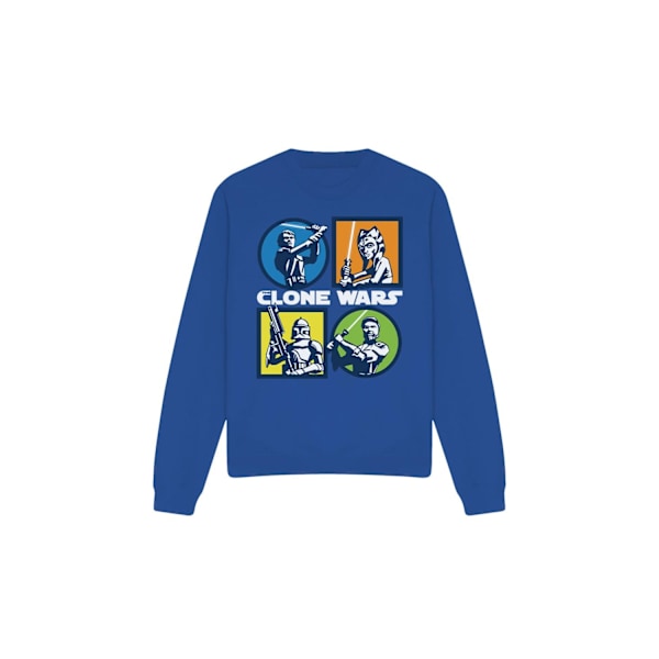 Star Wars Unisex Vuxen Clone Wars Rutmönstrad Sweatshirt S Royal Blå Royal Blue S