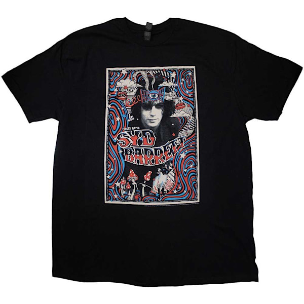 Syd Barrett Unisex Adult Melty Poster T-Shirt 3XL Svart Black 3XL