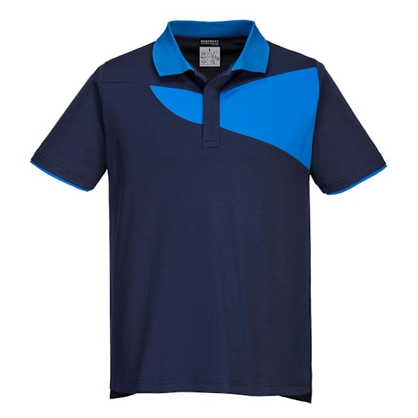 Portwest Herr Bomulls Active Polo Shirt L Marinblå/Kunglig Blå Navy/Royal Blue L