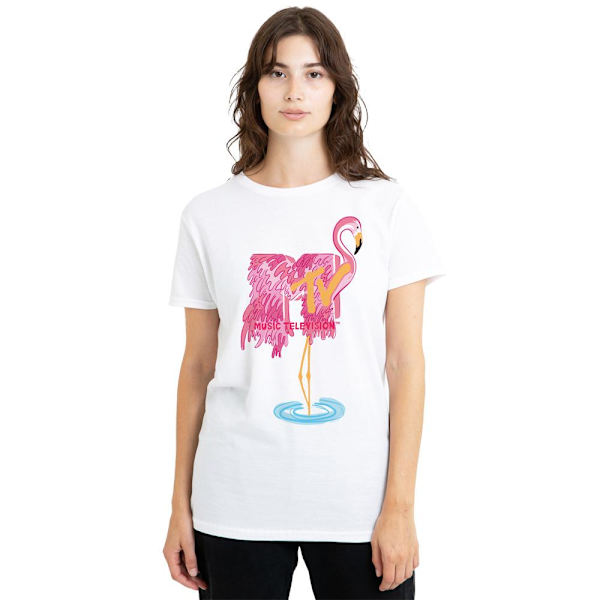 MTV Unisex Vuxen Flamingo T-Shirt M Vit White M