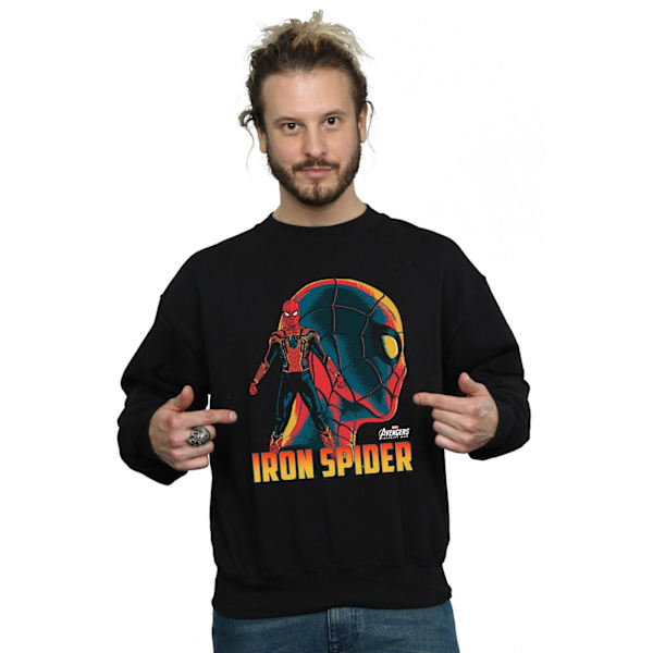 Marvel Herr Avengers Infinity War Iron Spider Karaktär Sweatshirt Black L