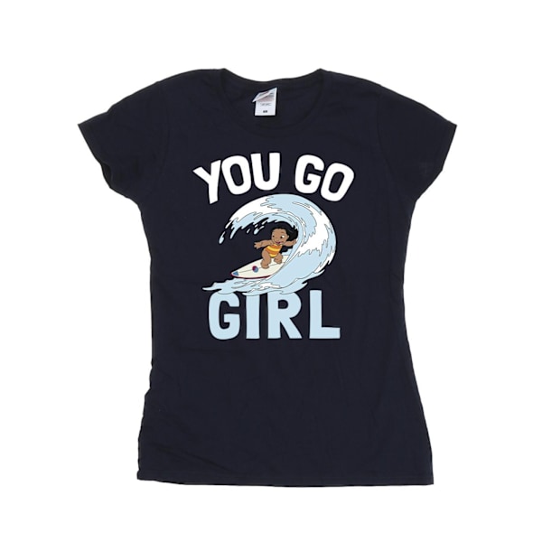 Disney Dam/Kvinnor Lilo Och Stitch You Go Girl Bomull T-shirt Navy Blue XXL