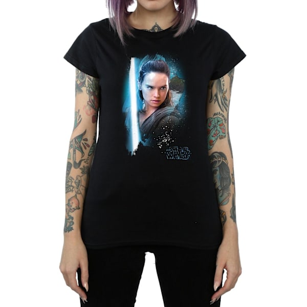 Star Wars: The Last Jedi Dam/Damer Rey Borstad Bomull T-shirt Black L