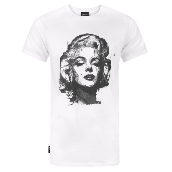 W.C.C Unisex Adult Marilyn Monroe Longline T-Shirt L Vit White L