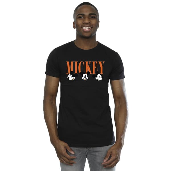 Disney Herr Mickey Mouse Faces T-shirt S Svart Black S