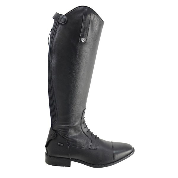 HyLAND Dam/Dam läder långa ridstövlar 4 UK Wide Black 4 UK Wide