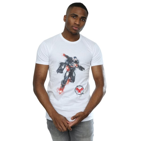 Marvel Mens Avengers Endgame Painted War Machine T-Shirt 4XL Wh White 4XL