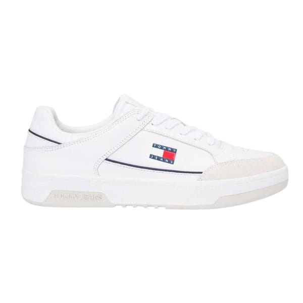 Tommy Jeans Herr Läder Cupsole Träningsskor 7 UK Vit White 7 UK