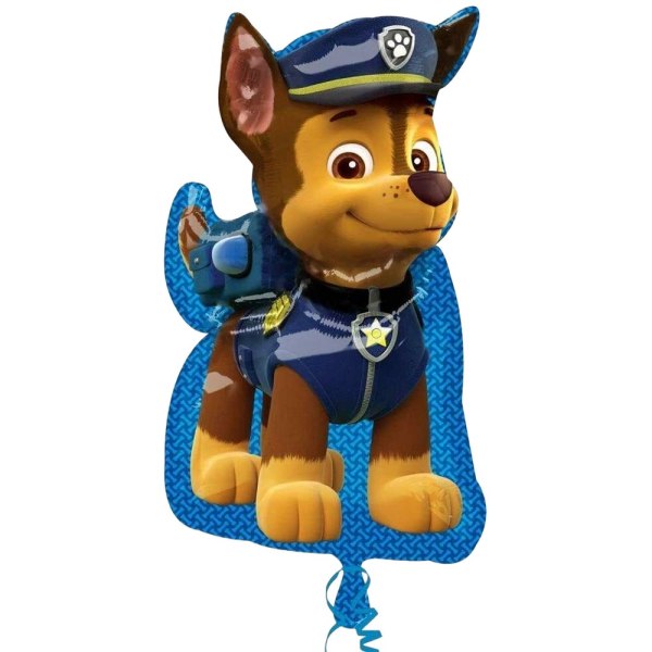 Paw Patrol Formed Chase Folie Ballong One Size Blå/Brun Blue/Brown One Size